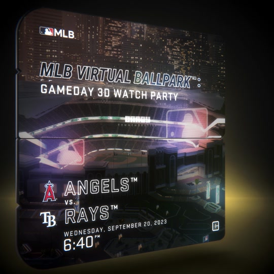 MLB Virtual Ballpark Gameday 3D Watch Party Commemorative Ticket