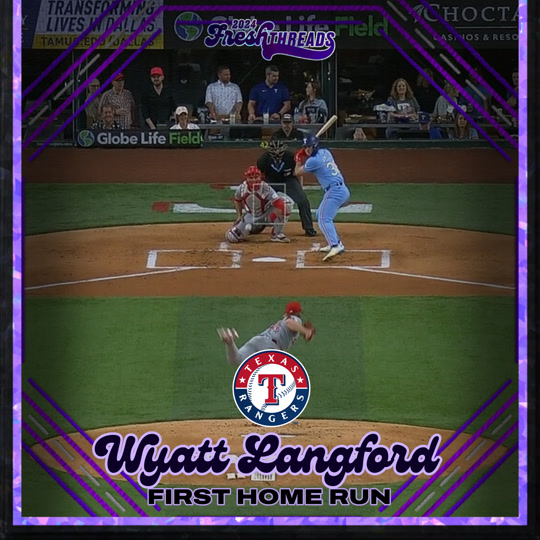 Wyatt Langford - First Home Run