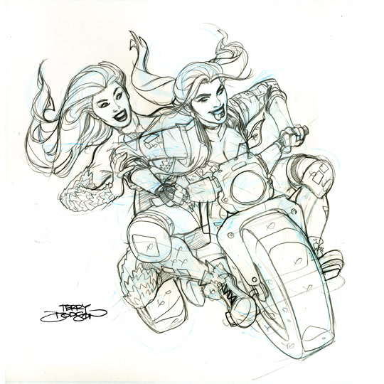 Terry Dodson - Harley Quinn and Poison Ivy: Epic Artist Editions