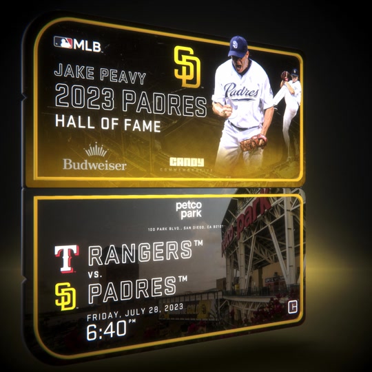 Jake Peavy 2023 Padres HOF Induction Ticket Collectible