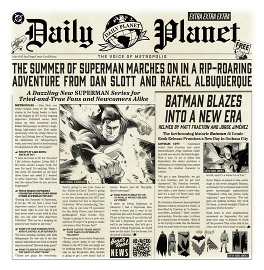 DC SDCC 2025 Daily Planet Newspaper #1