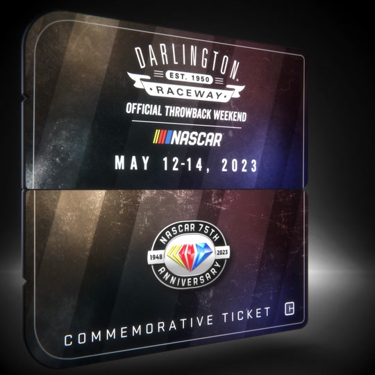 2023 NASCAR Throwback Weekend Commemorative Ticket - September 1958