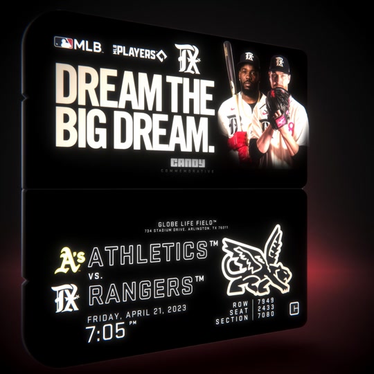 2023 Rangers City Connect Ticket Collectible