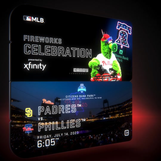Phillies Xfinity Fireworks - Phanatic
